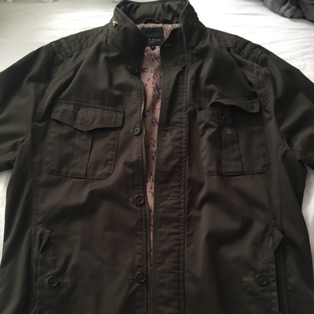 Ted Baker military coat, brownish/ olive green